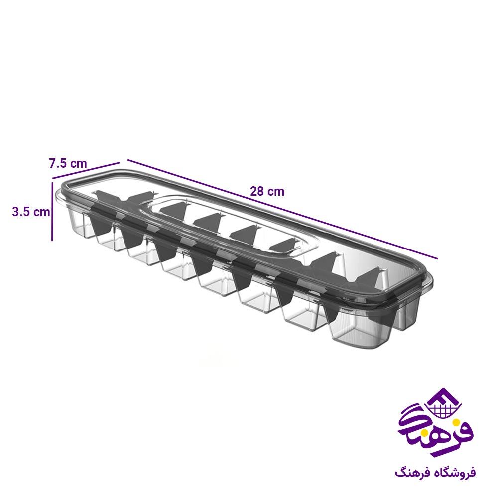 قالب یخ اشکان درب شفاف 