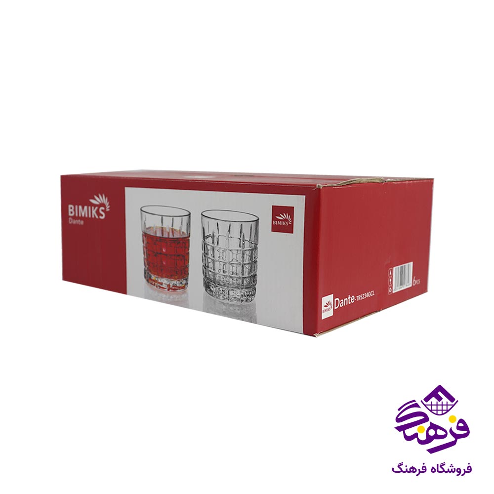 لیوان بلور بیمیکس مدل دانته 300 (6 عددی)