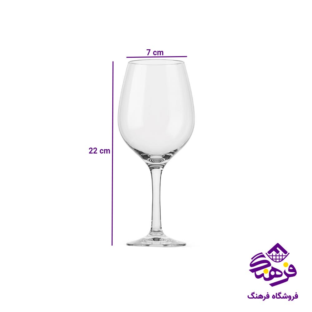 جام پایه دار بلور اصفهان مدل پاریس 502 (6 عددی)