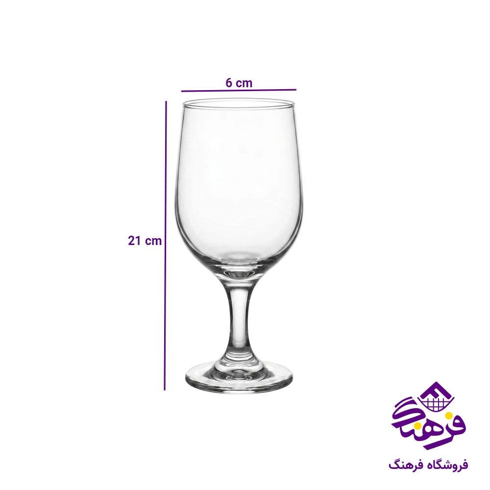جام گیلاس بلور اصفهان مدل هاوایی 501 (6 عددی)