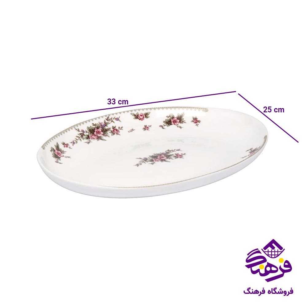 دیس بیضی گلدن اپال مدل دیوالی رز مدرن 