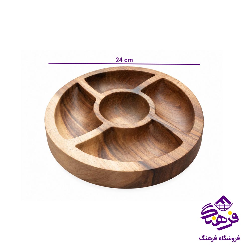 اردو خوری چوبی 5 خانه گردو