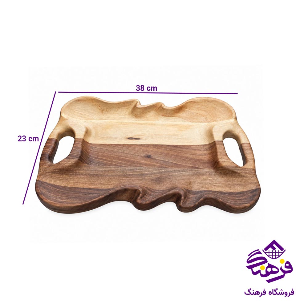 شیرینی خوری چوبی هلالی گردو