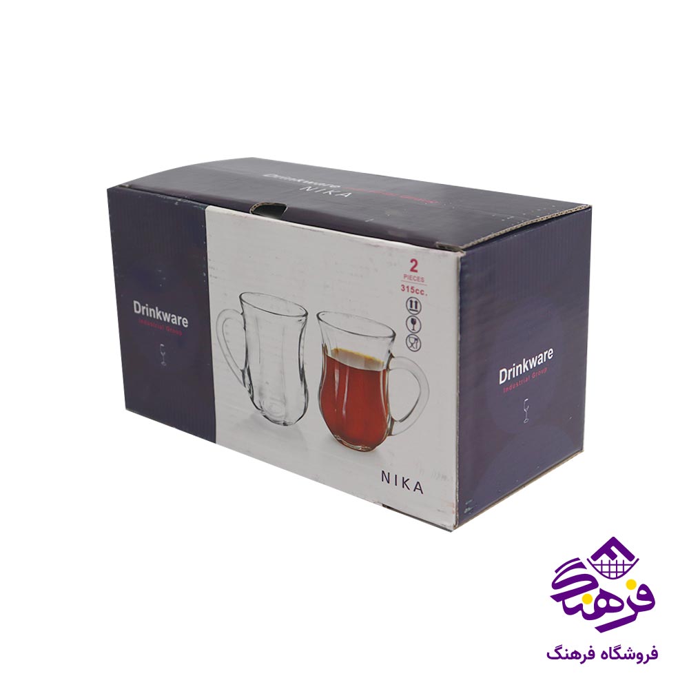 ماگ بلور کاوه مدل نیکا (2 عددی)