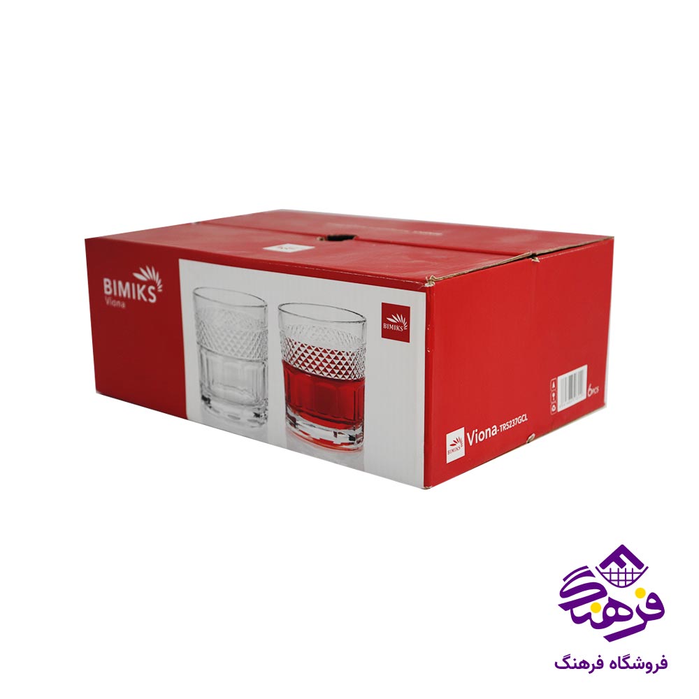 لیوان بلور بیمیکس مدل ویونا 300 میلی لیتر (6 عددی)