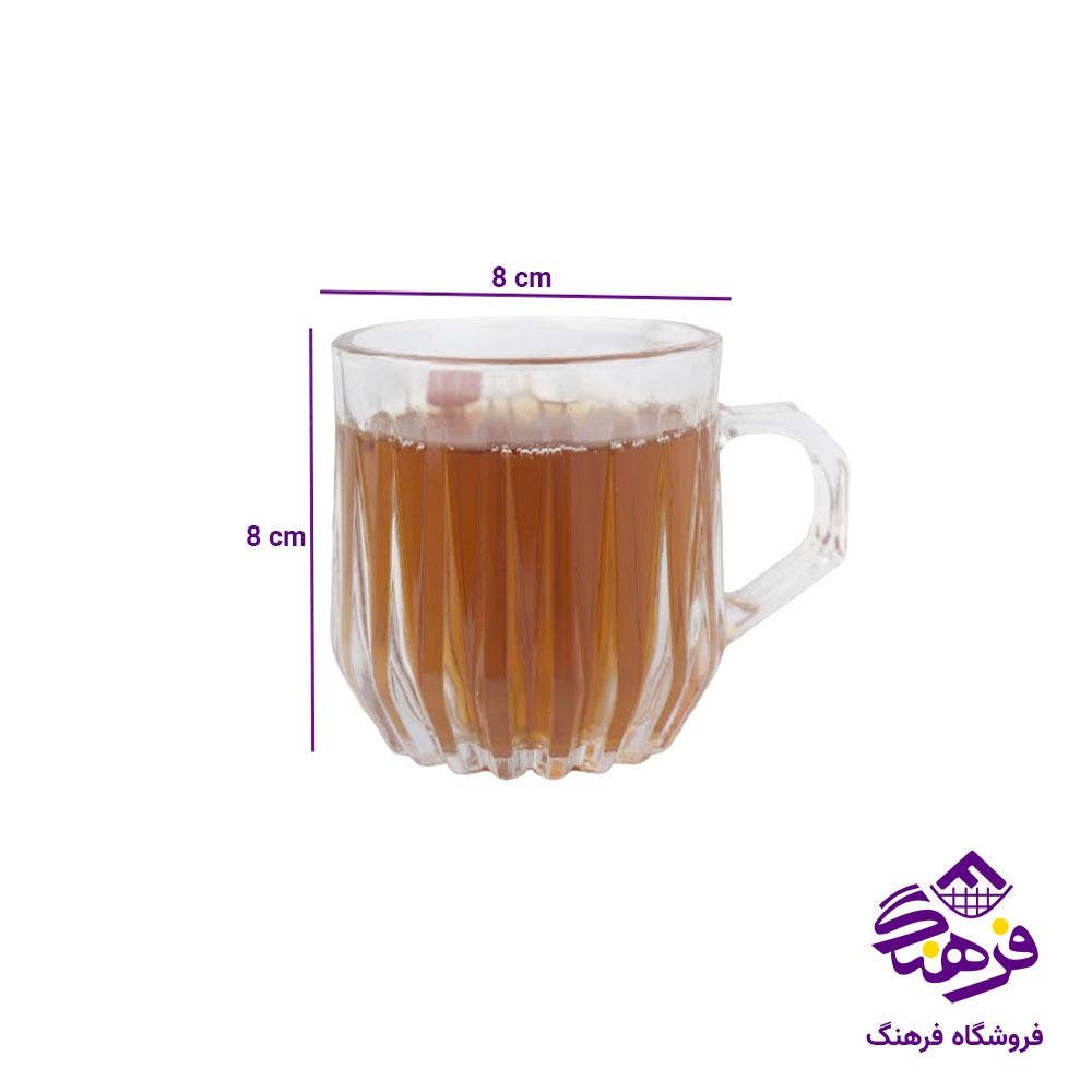 نیم لیوان کوتاه نوری تازه مدل گیگا 325 میلی لیتر 21201200 (6 عددی)