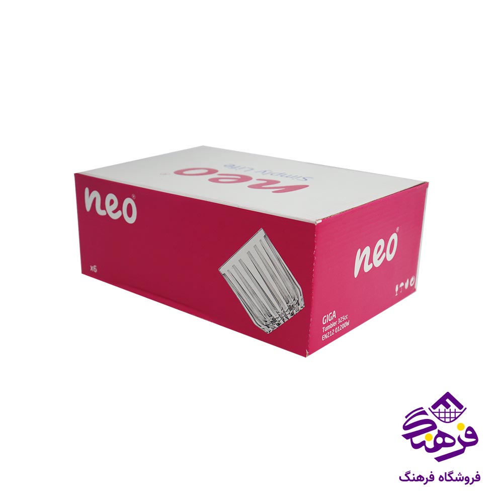 نیم لیوان کوتاه نوری تازه مدل گیگا 325 میلی لیتر 21201200 (6 عددی)