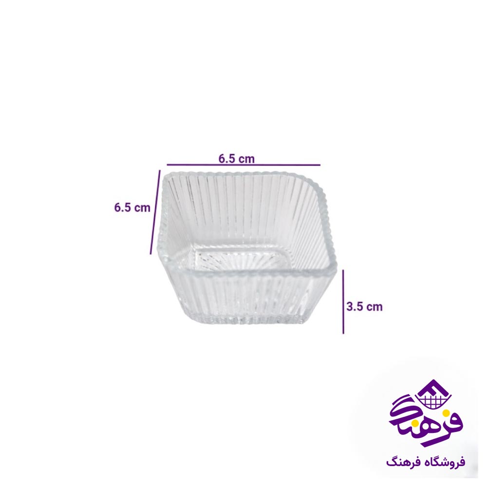 پیاله بلور بیمیکس مدل پریمو 7 چهار گوش (6 عددی)