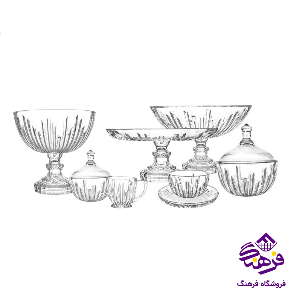 سرویس پذیرایی 25 پارچه نوری تازه مدل پیانو (شیرینگ)