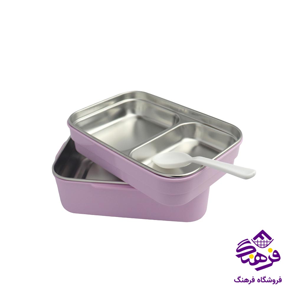 ظرف غذا داخل استیل 2 طبقه عروسکی 1.16