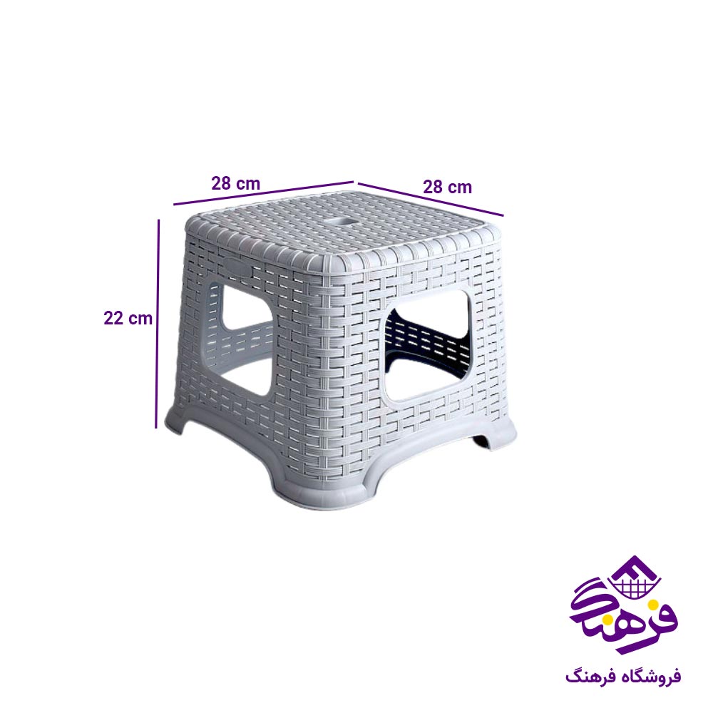 چهارپایه ایده ال مدل حصیری 22 سانت 7303