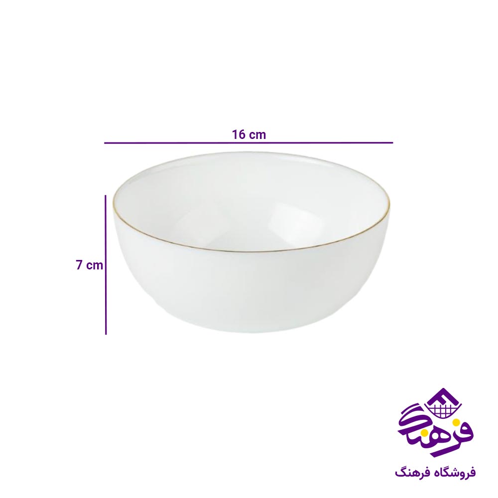 کاسه ابگوشت گلدن اپال مدل دیوالی لب طلا نیو (6 عددی)