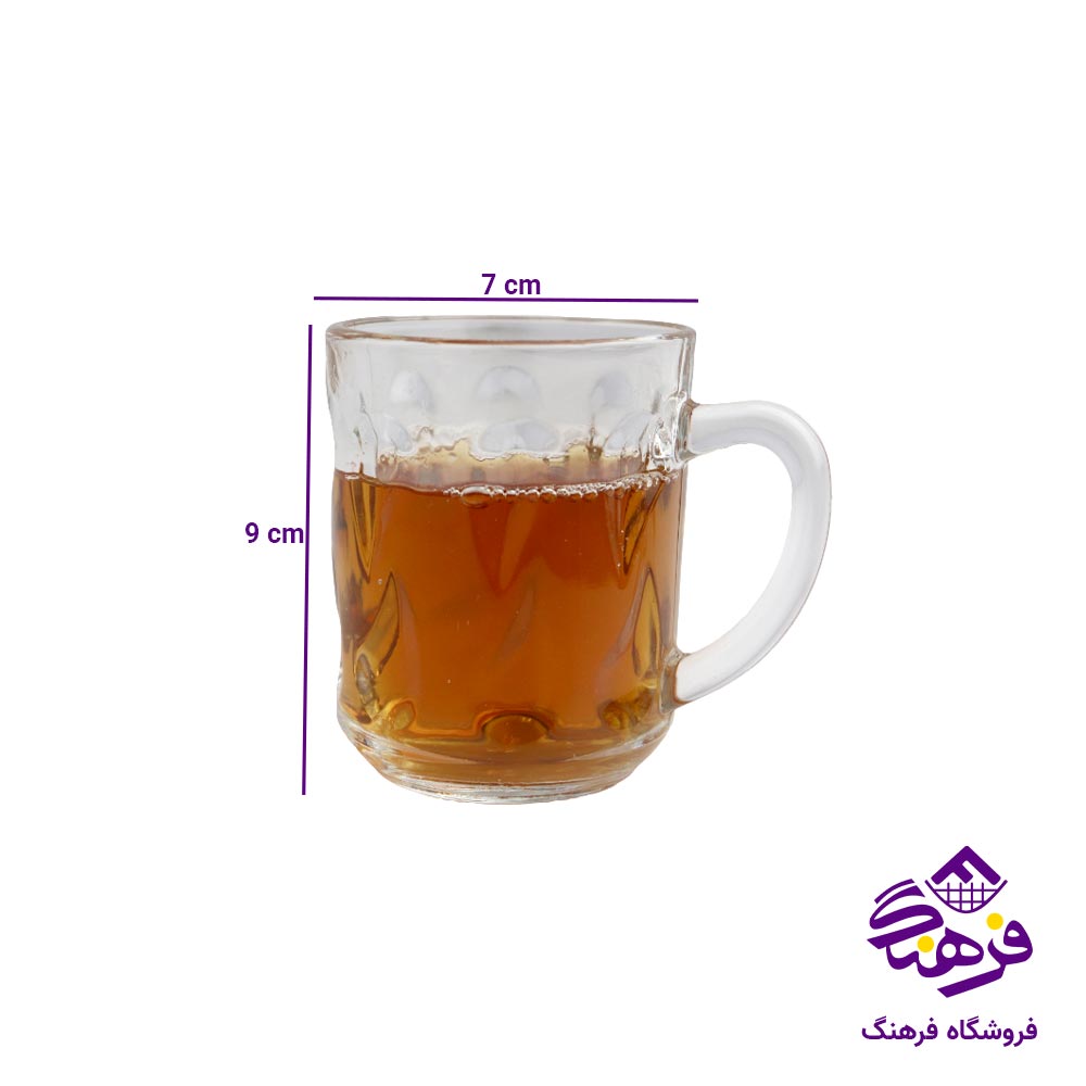 لیوان دسته دار گمین مدل اشکی 702 (6 عددی)