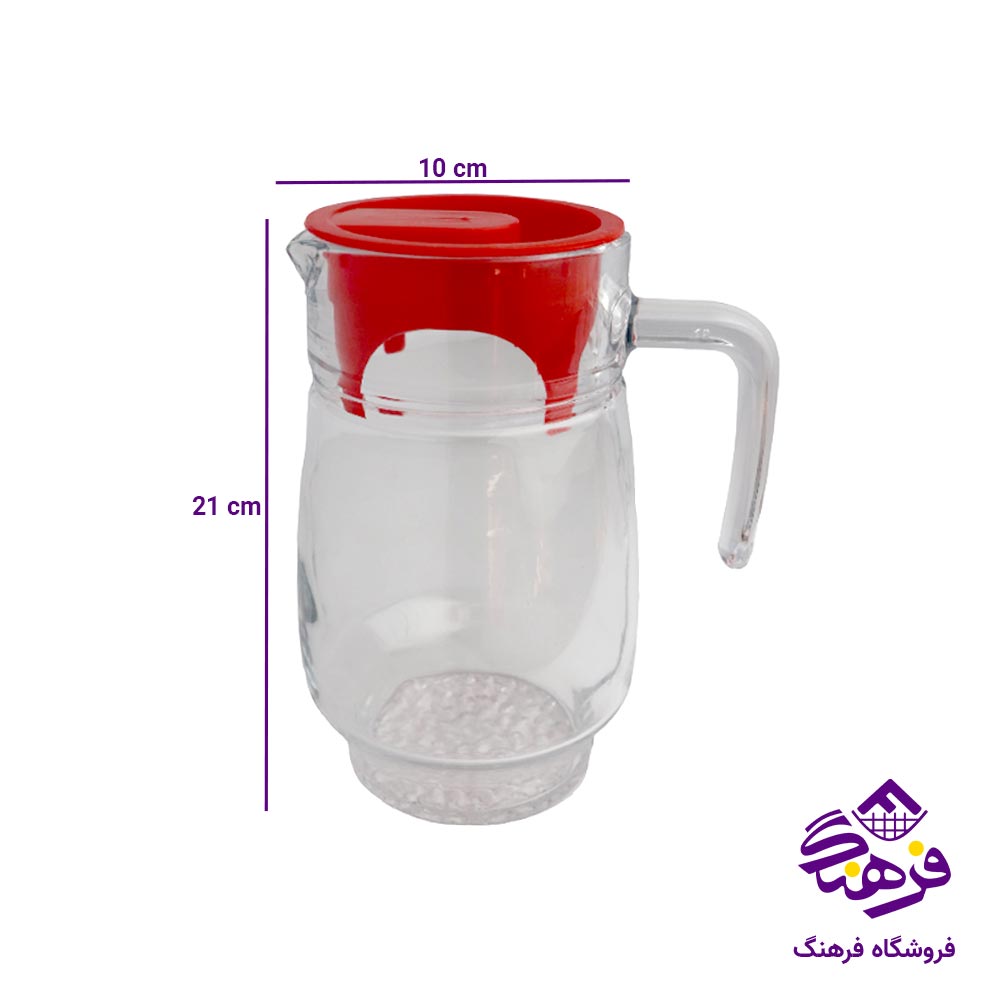 پارچ درب دار بلور کاوه مدل الن