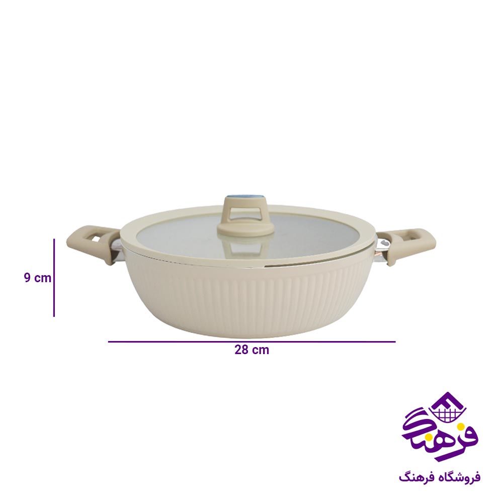 تابه درب دار پویان مهر اویز مدل فورج هارلیز 28