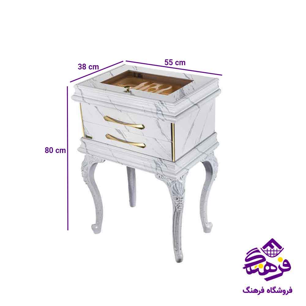کنسول پایه دار قاشق و چنگال سلطنتی مرمر سفید شاینیکس 2006