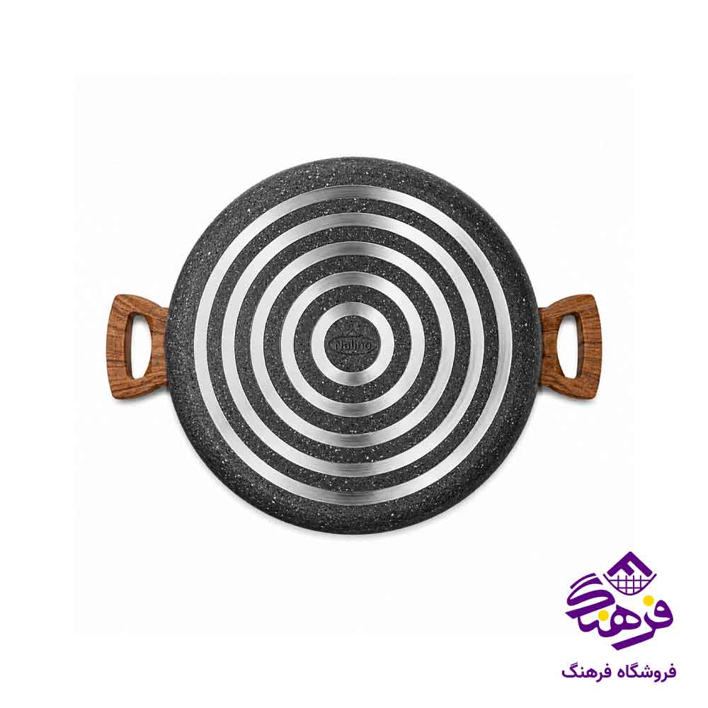 سرویس قابلمه 10 پارچه الومینیوم کششی سوپر گرانیت مشکی نالینو