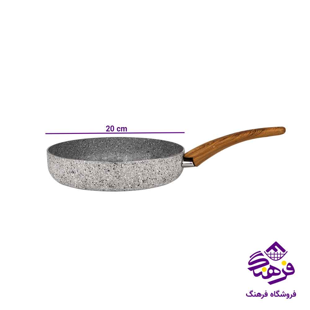 تابه گرانیت تک دسته بدون درب سوپر نالینو سایز 20 کد 1656