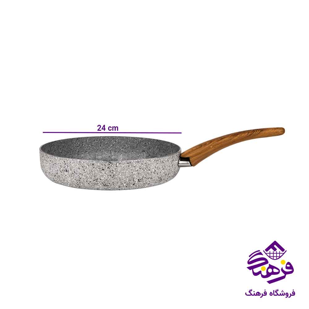 تابه گرانیت تک دسته بدون درب سوپر نالینو سایز 24 کد 1657