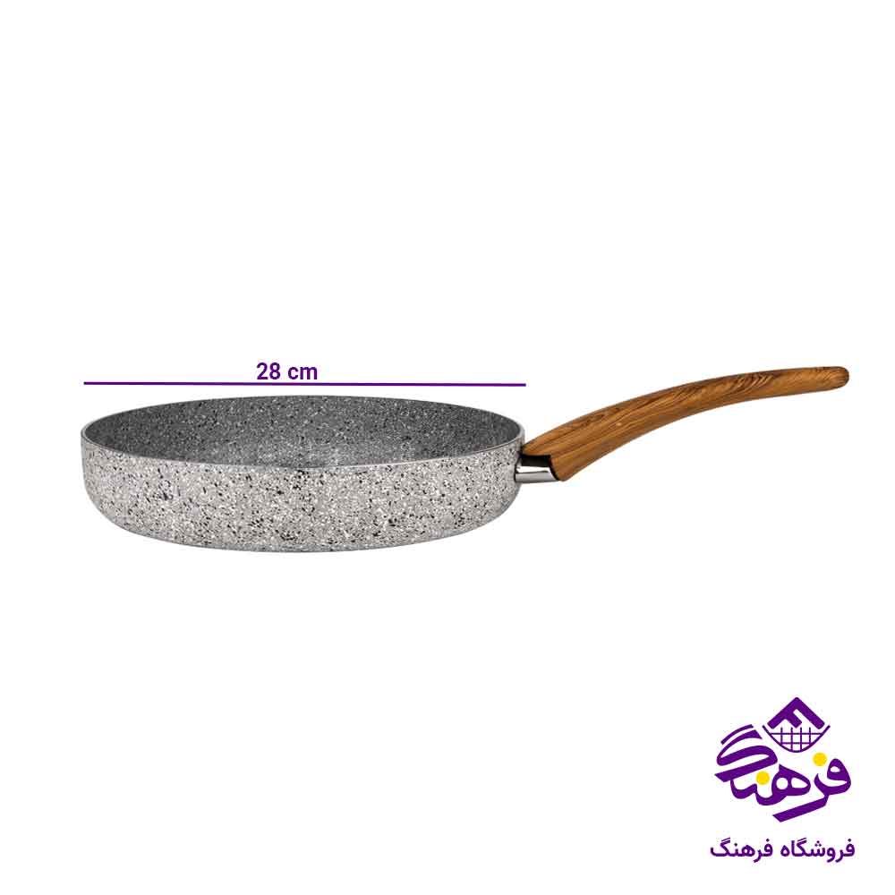 تابه گرانیت تک دسته بدون درب سوپر نالینو سایز 28 کد 1658