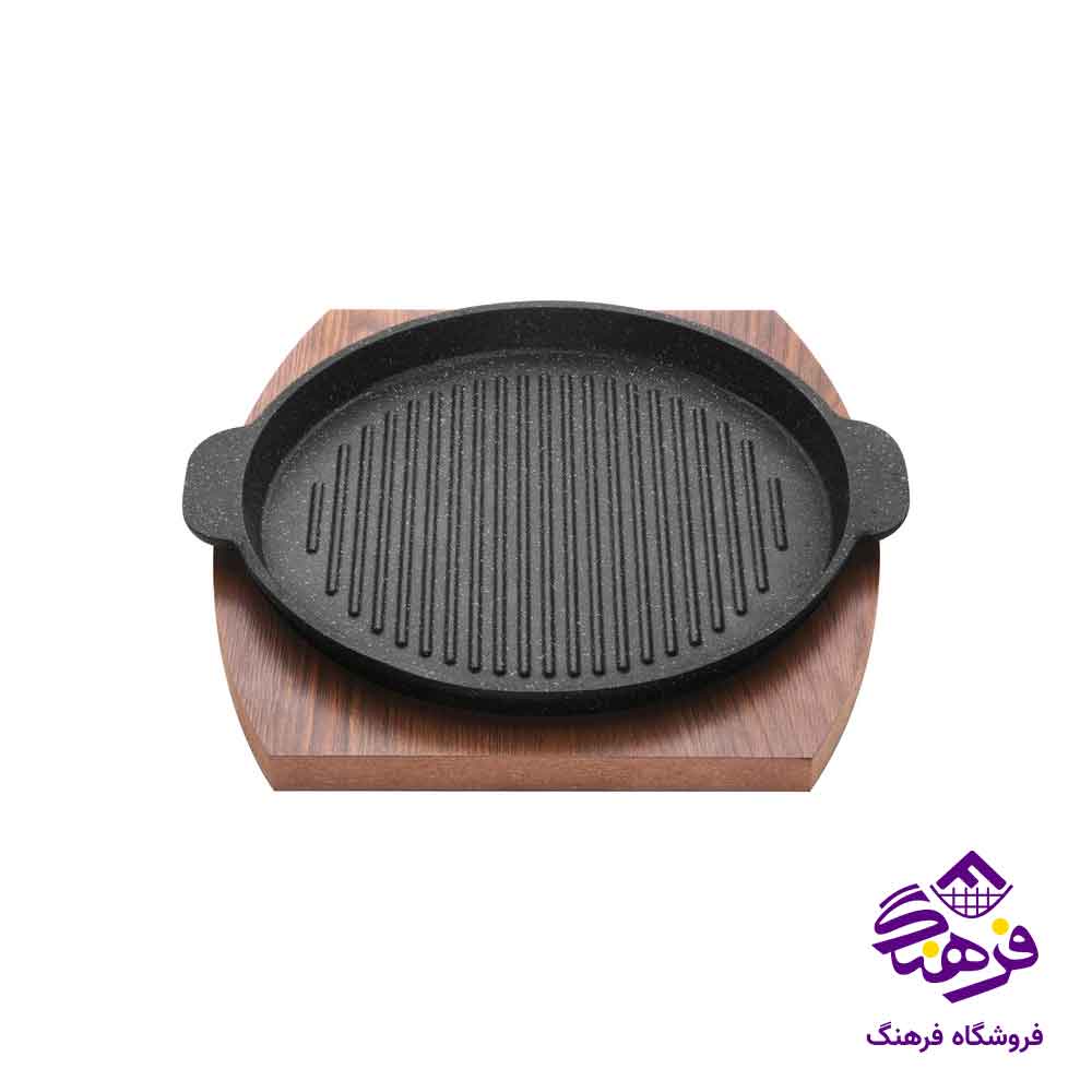 تابه گریل چدن نالینو مدل Fahita مشکی سایز 20 کد 0117