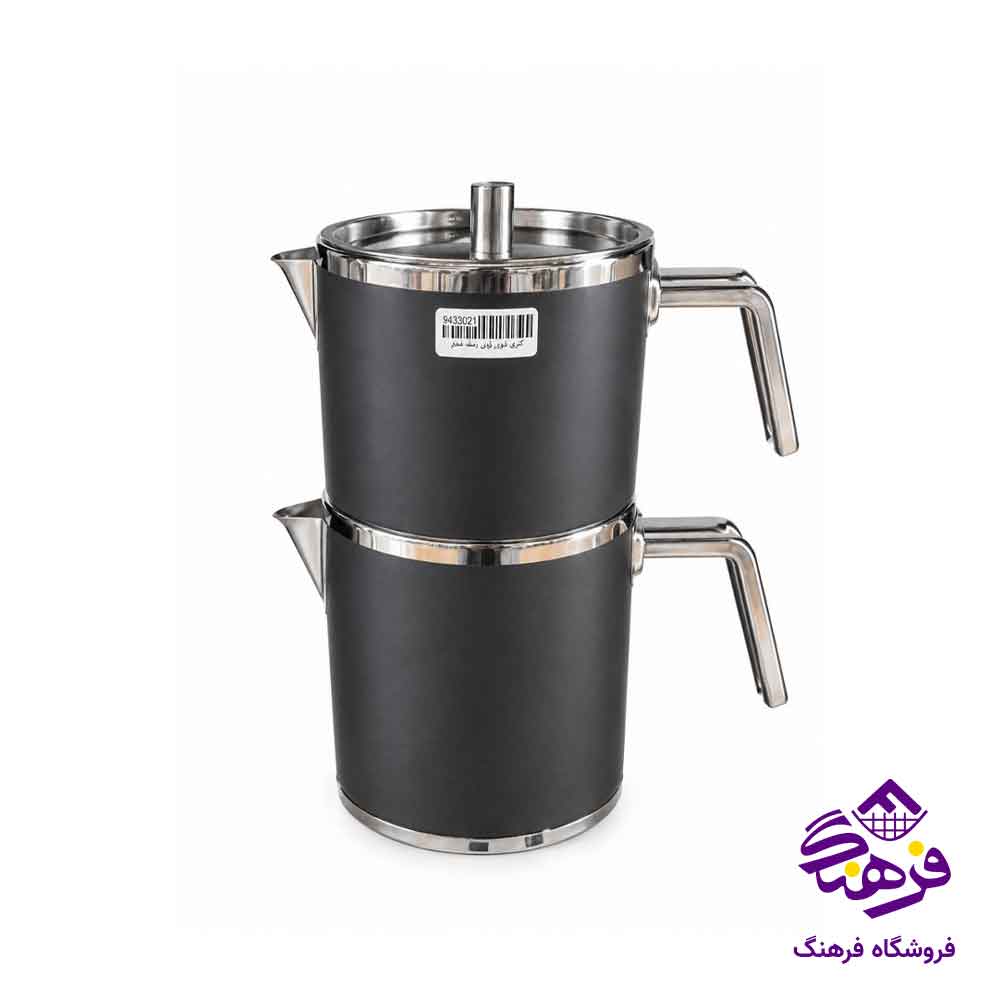 کتری قوری دسته استیل KST مدل ژمبو مشکی 2223