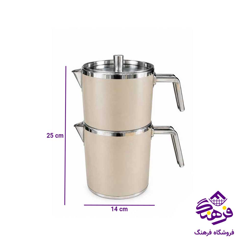 کتری قوری دسته استیل KST مدل ژمبو نسکافه ای 2223