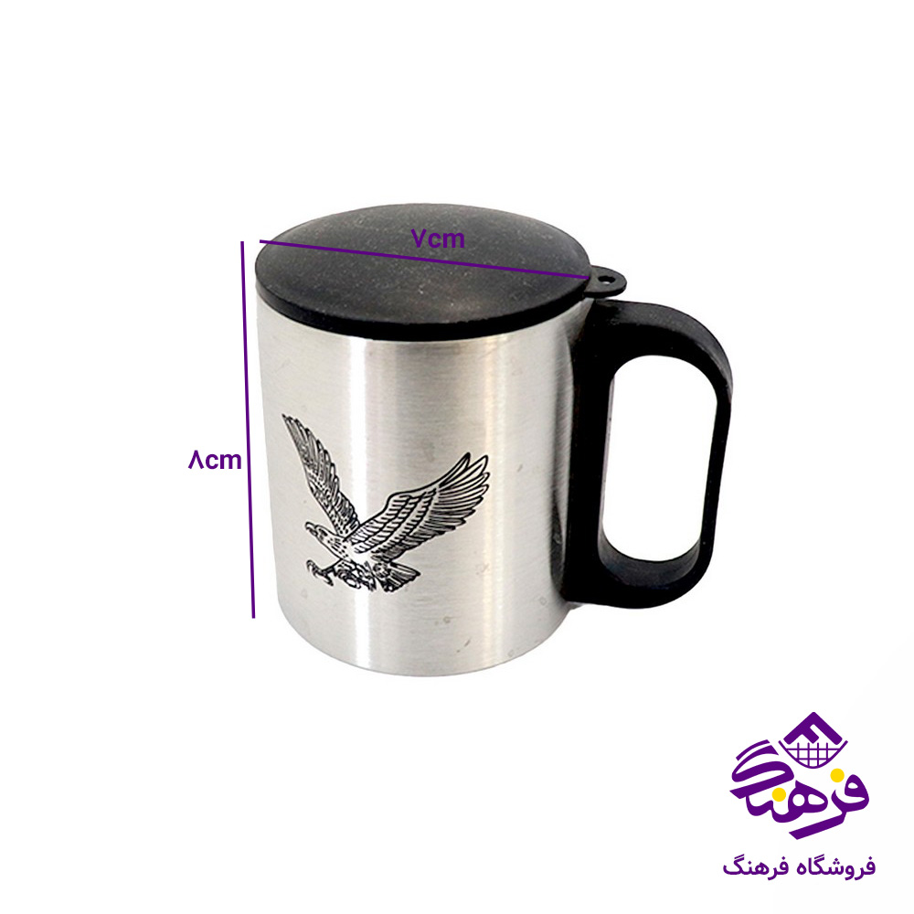 لیوان استیل درب دار 3 عددی