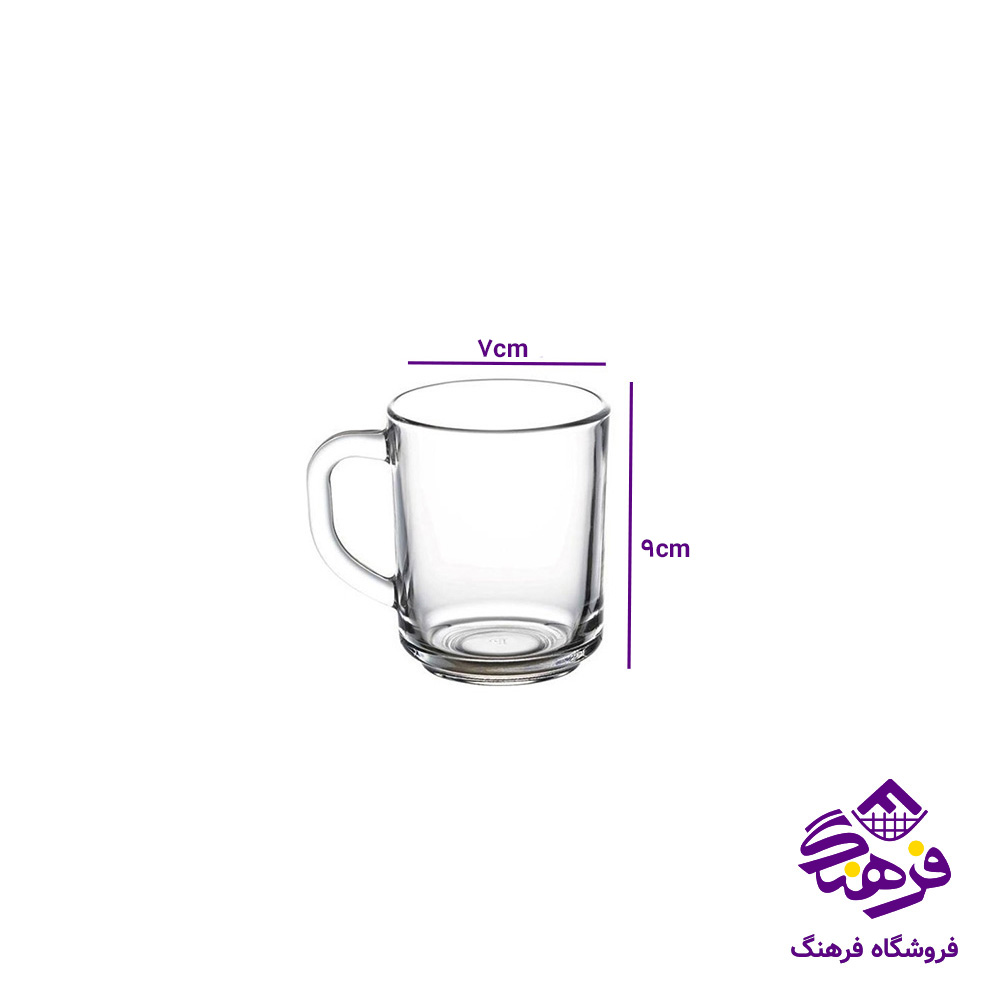 استکان اذرخش دسته دار شیرینگ کاوه (8دک)