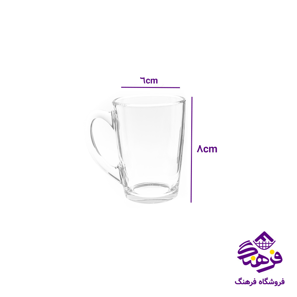 استکان اورانوس دسته دار کادو کاوه (6دک)