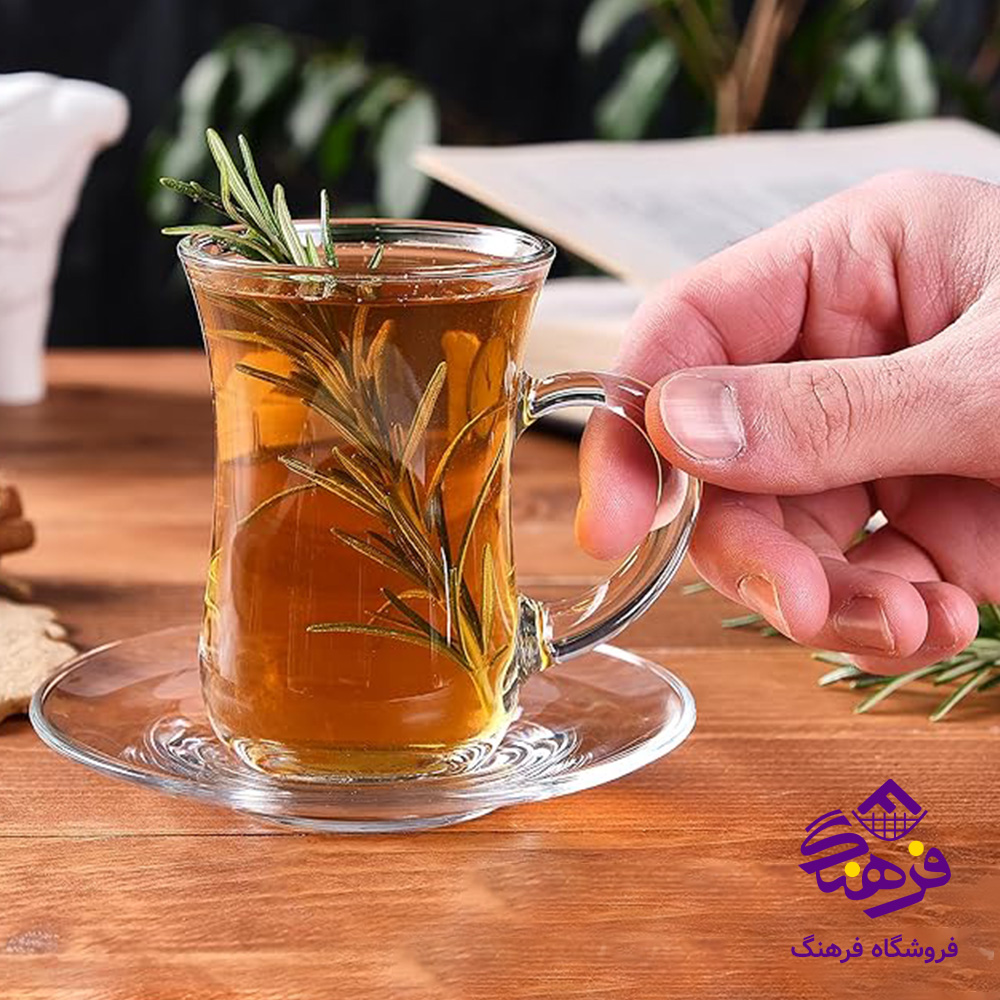 استکان گلجام دسته دار فله کاوه (36عددی)