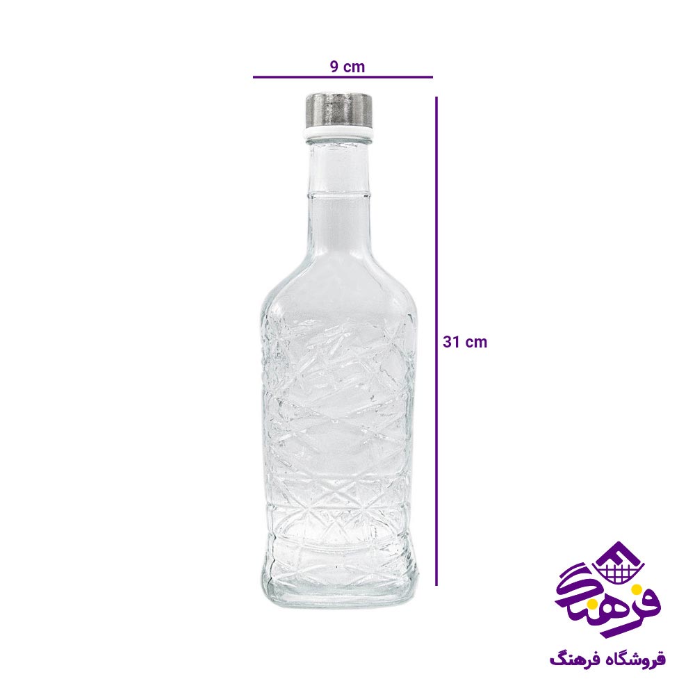 بطری بلور کاوه مدل ایس مستطیل