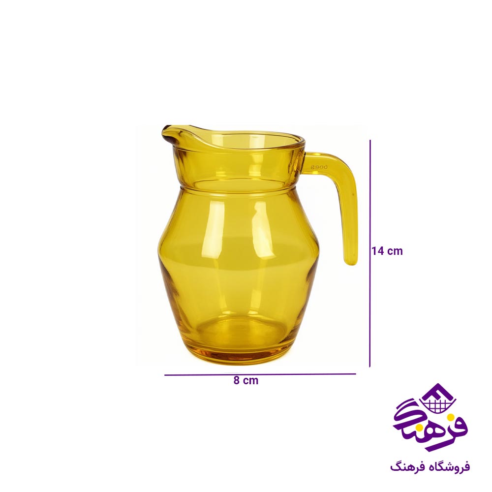 پارچ بلور کاوه مدل مینی کورالو عسلی فله