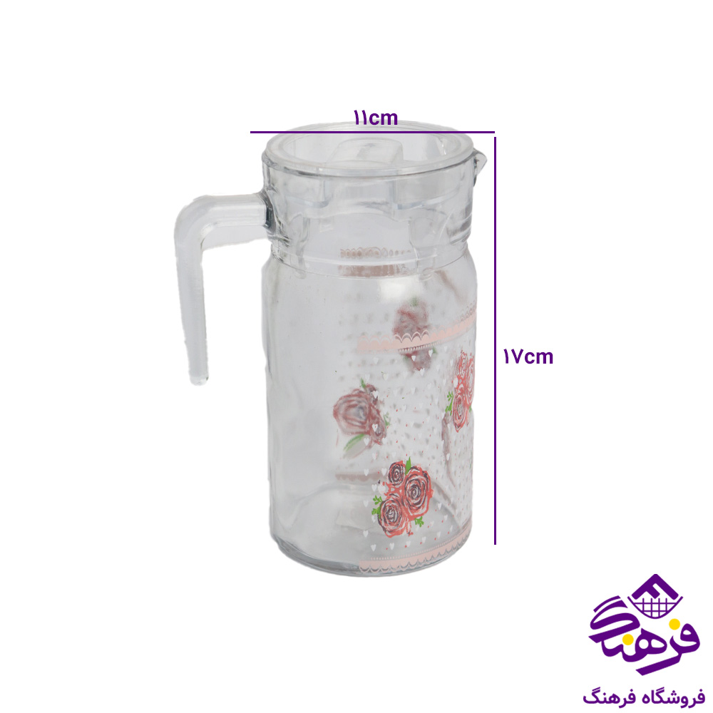 پارچ يخچالي رژينا دربدار چاپي فله کاوه 6دک