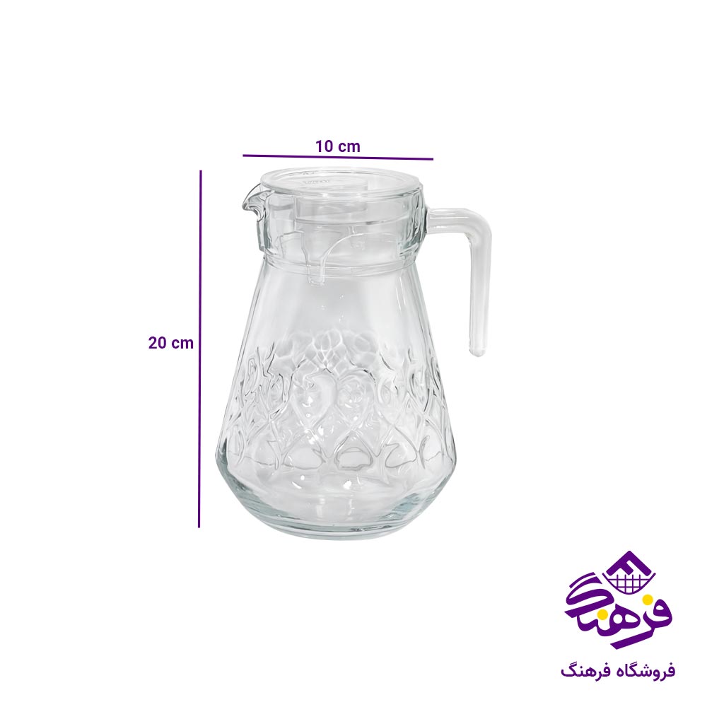 پارچ یخچالی درب دار بلور کاوه مدل ارتور 