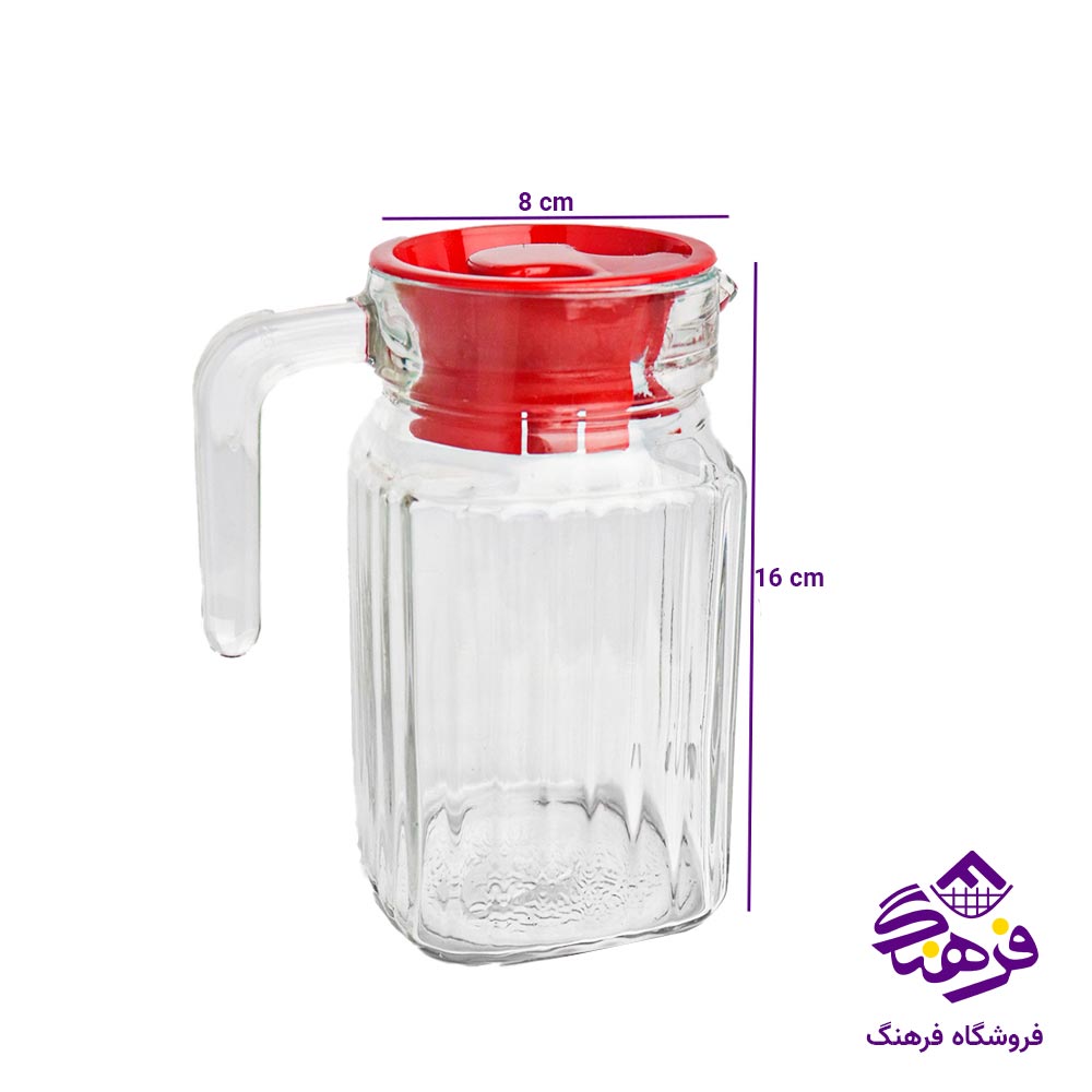 پارچ درب پلاستیکی بلور کاوه مدل پارالل 650cc  