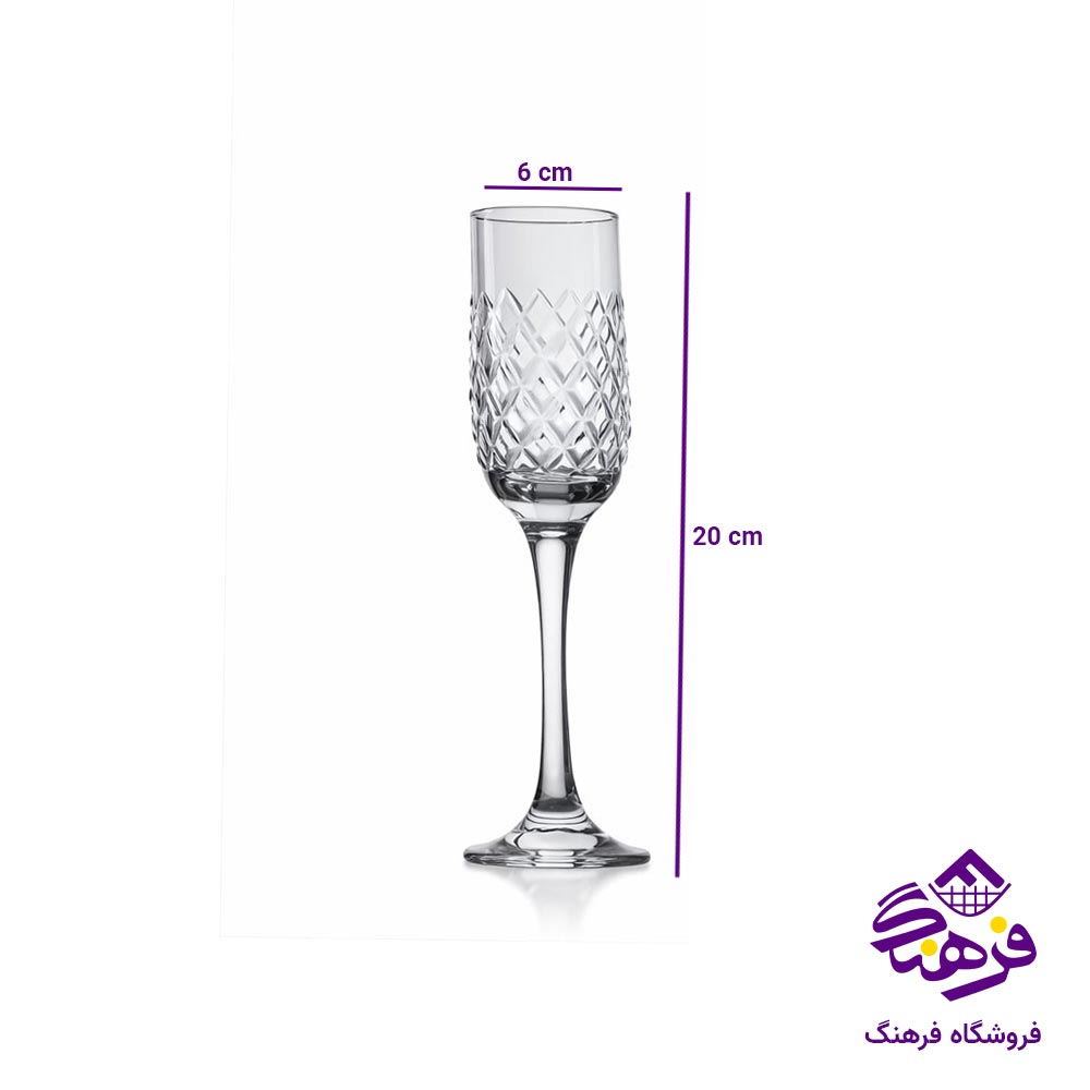 جام و گیلاس بلور کاوه مدل تورین ارت 