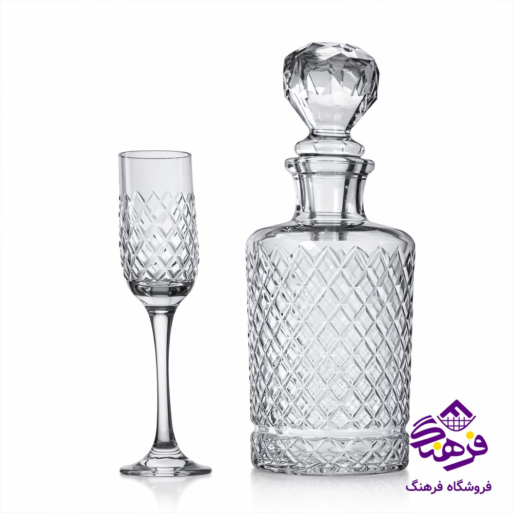 جام و گیلاس بلور کاوه مدل تورین ارت 