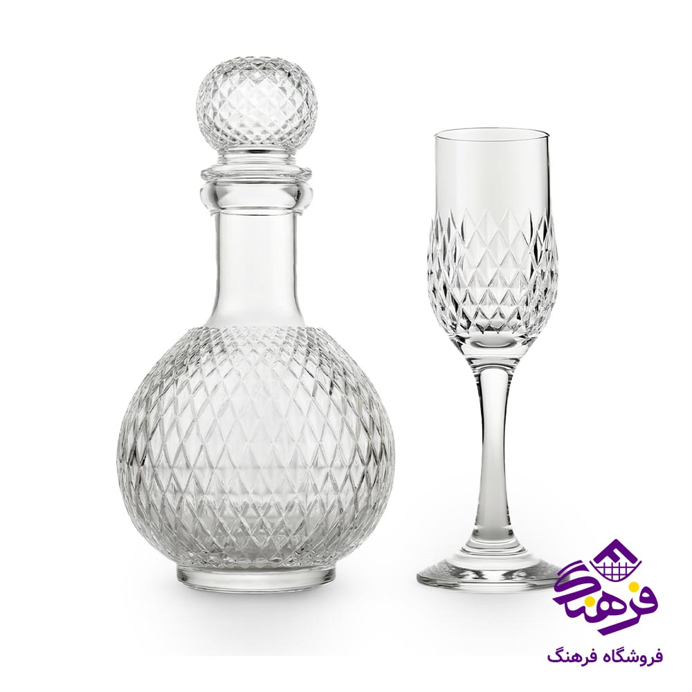 جام و گیلاس بلور کاوه مدل تورین ارت فانتزی