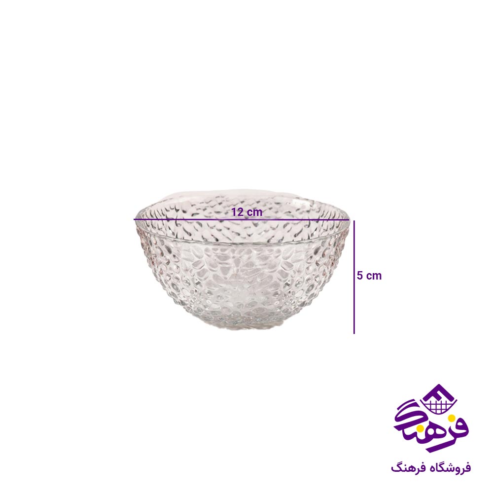پیاله بلور کاوه مدل ماربل 12 اسپین (6 عددی)