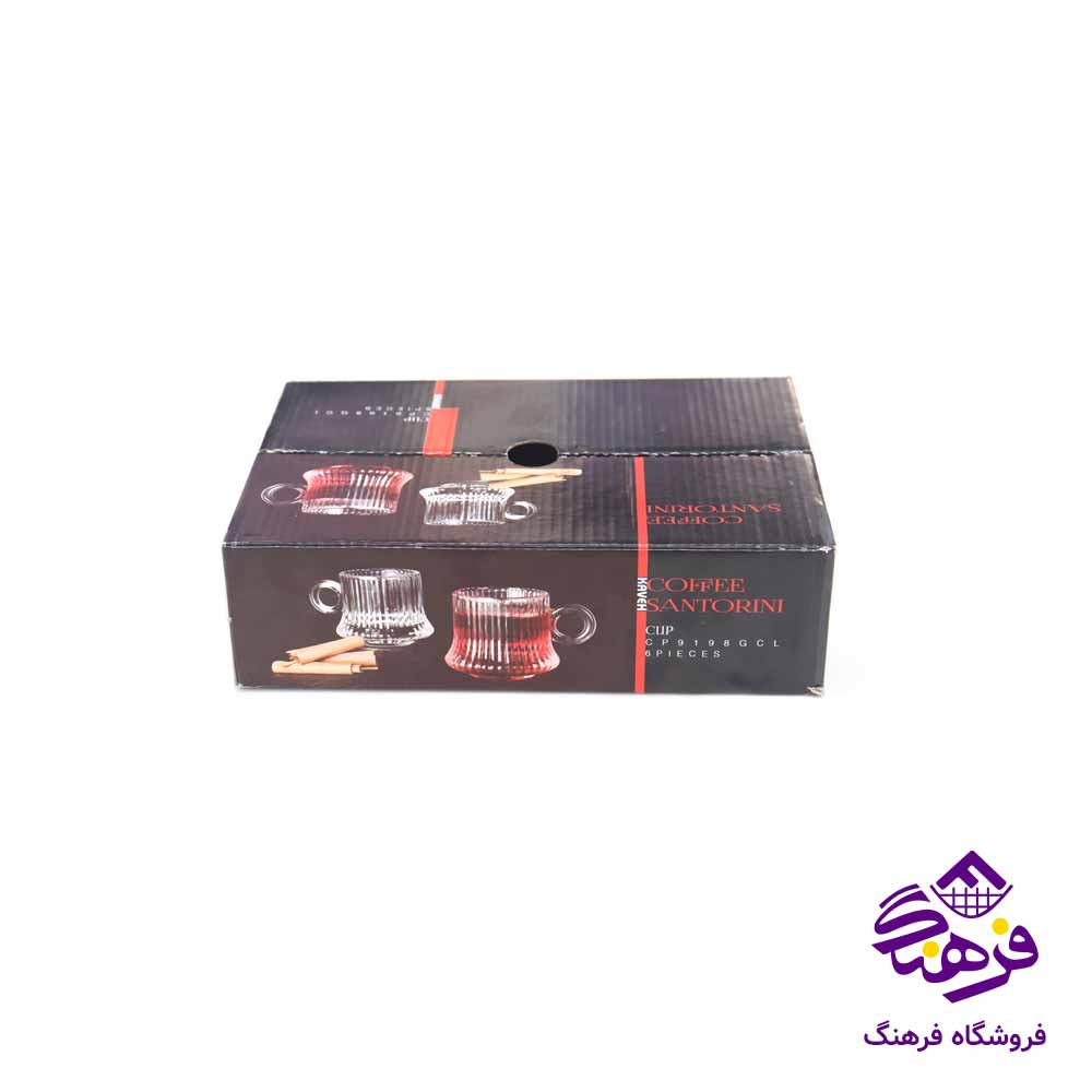 فنجان بلور کاوه مدل کافه سانتورینی 