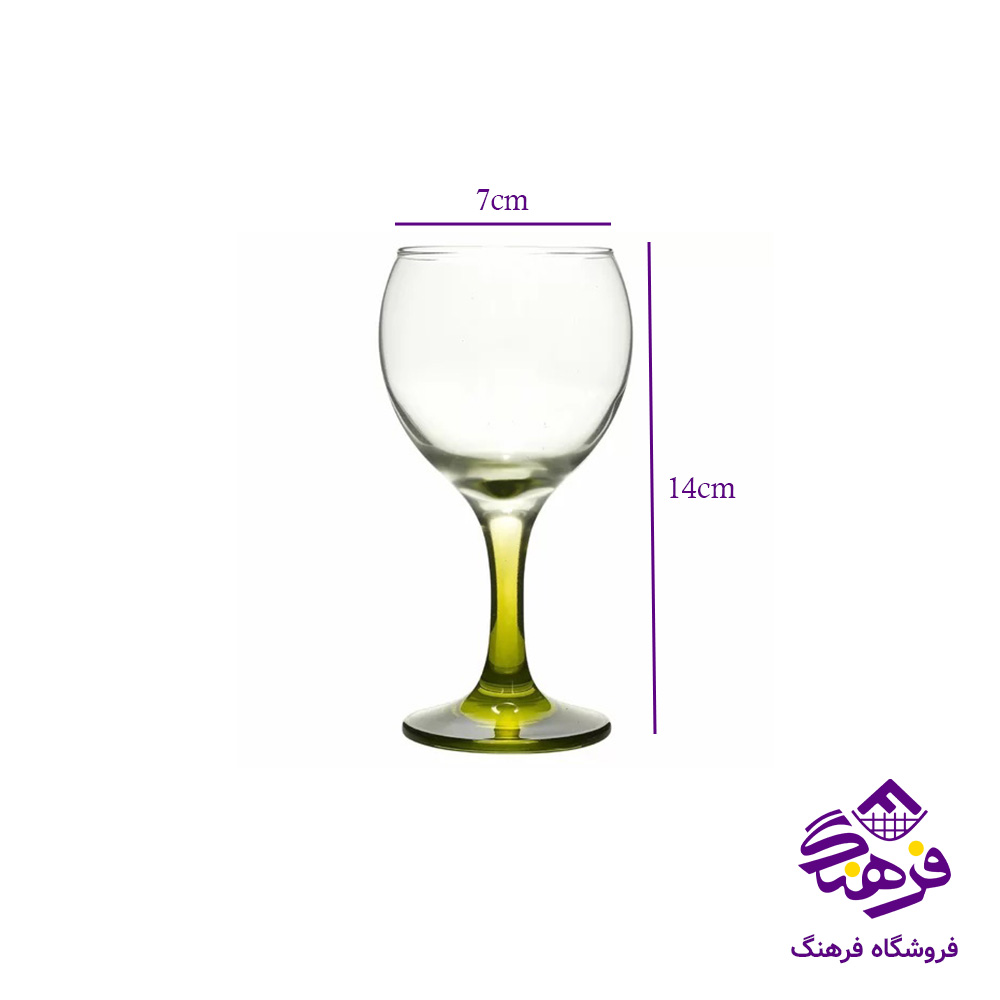 جام گیلاس جونیور2 پایه رنگی کادویی بلور کاوه