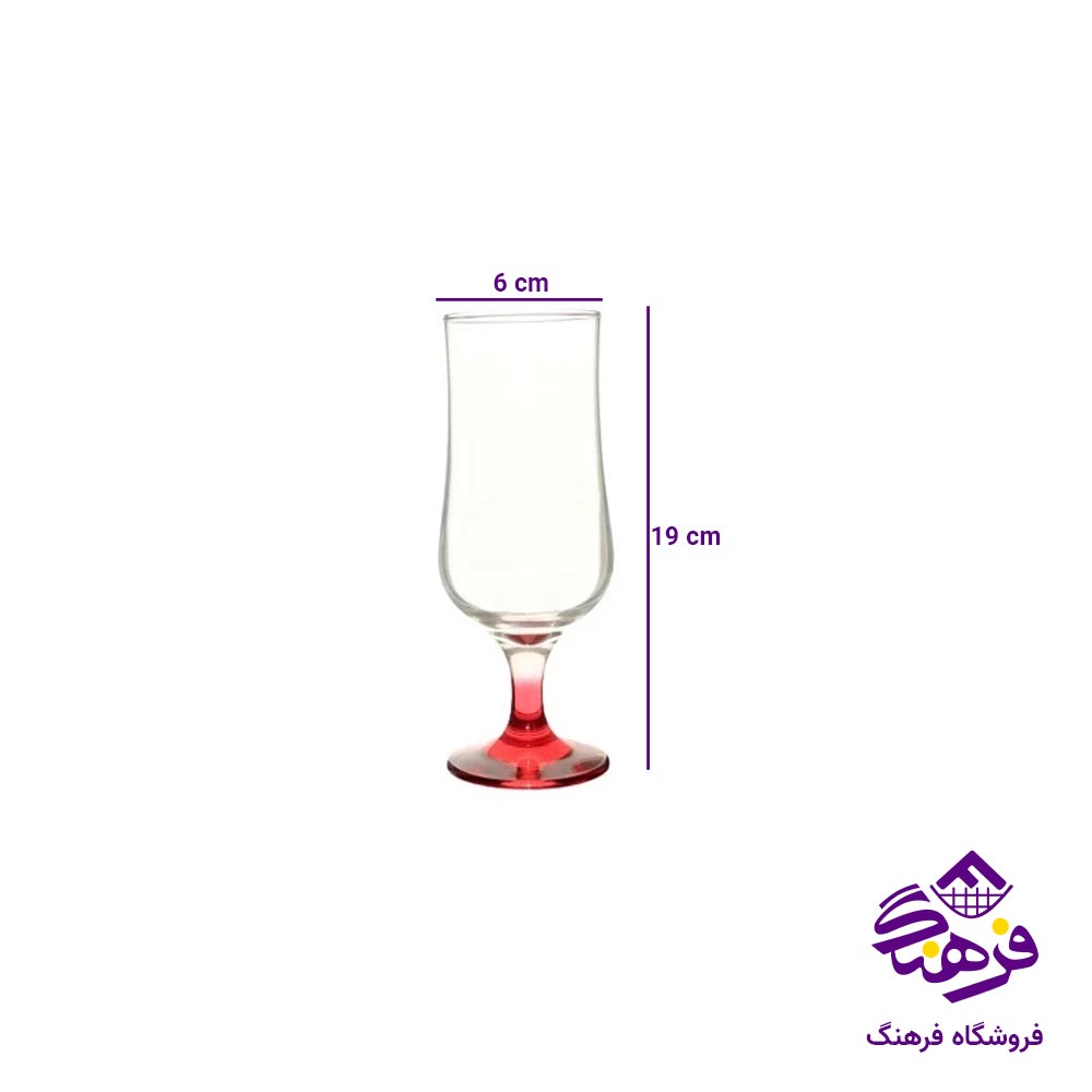 گیلاس بلور کاوه مدل ویکتور 2 پایه رنگی 