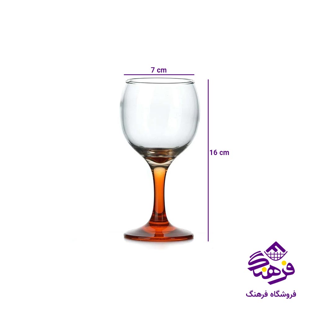 گیلاس بلور کاوه مدل مارتا 2 پایه رنگی