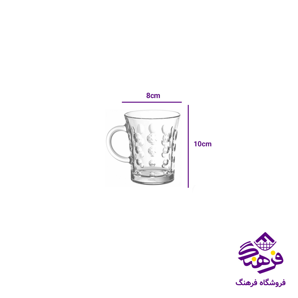 لیوان بابل دسته دار کادو بلور کاوه