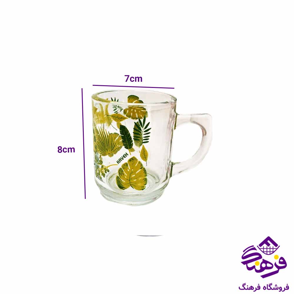  لیوان چاپی بلور کاوه مدل تاندراستکبل (6عددی)