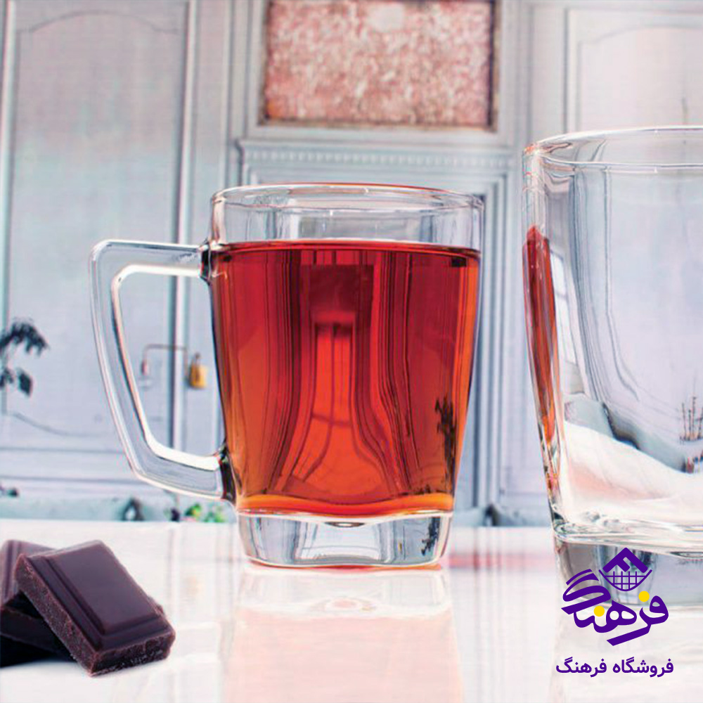 لیوان هیلدا دسته دار کادو بلور کاوه