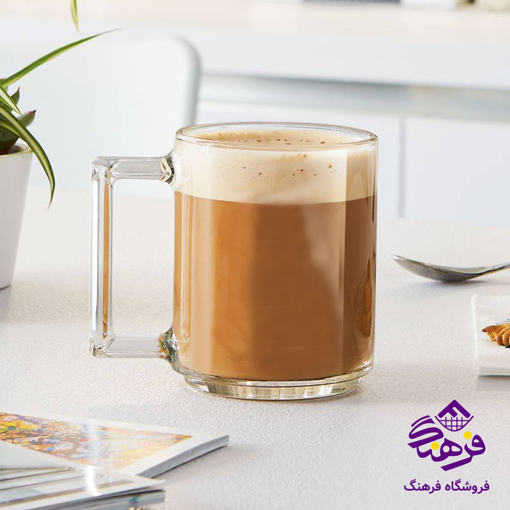 لیوان مدل  نیوزلند دسته دار کادو بلور  کاوه