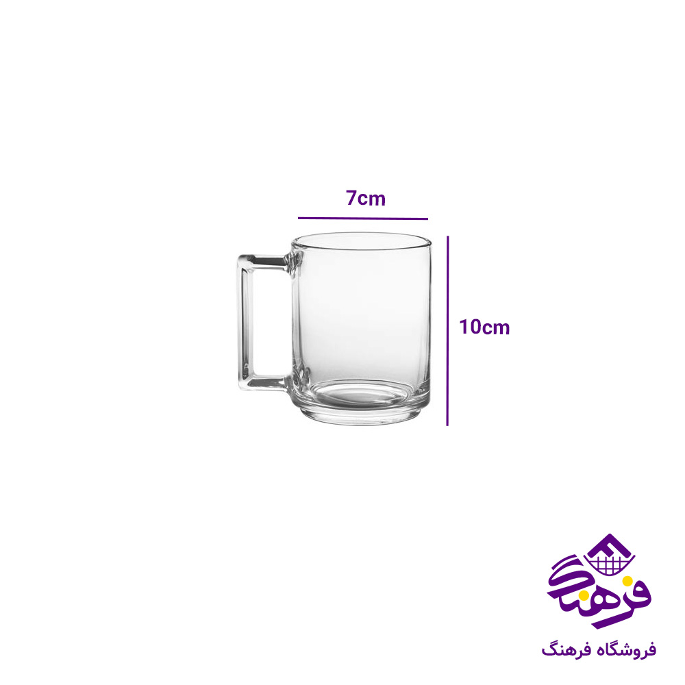 لیوان مدل  نیوزلند دسته دار کادو بلور  کاوه