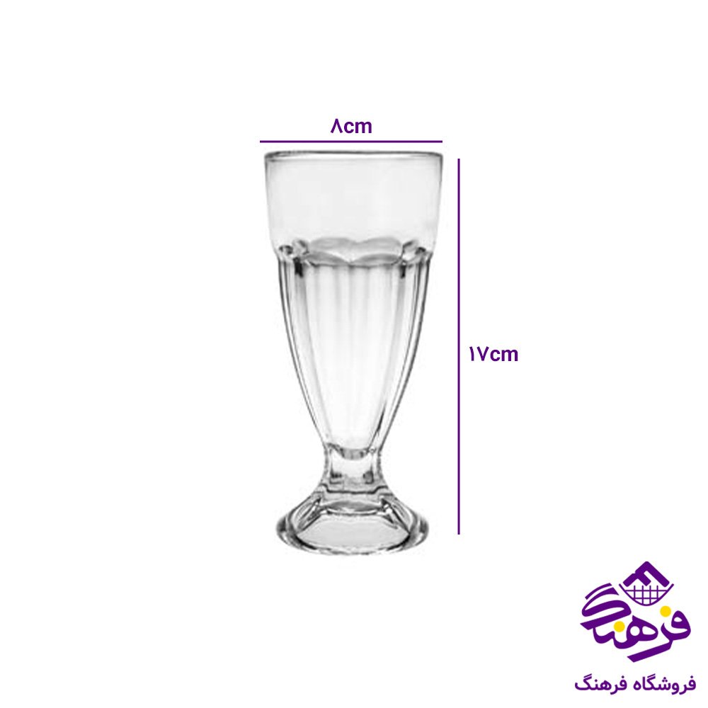 لیوان بارسا2 پایه دار پنجره ای کاوه 3عددی 6دک